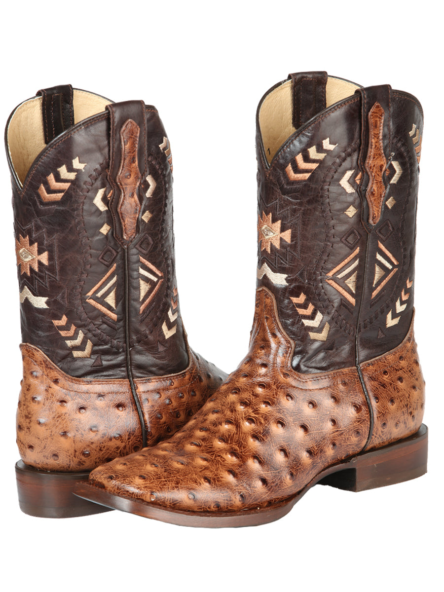 The General Rodeo Boot - Printed Ostrich Shedron 51239