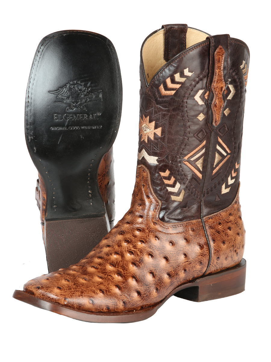 The General Rodeo Boot - Printed Ostrich Shedron 51239