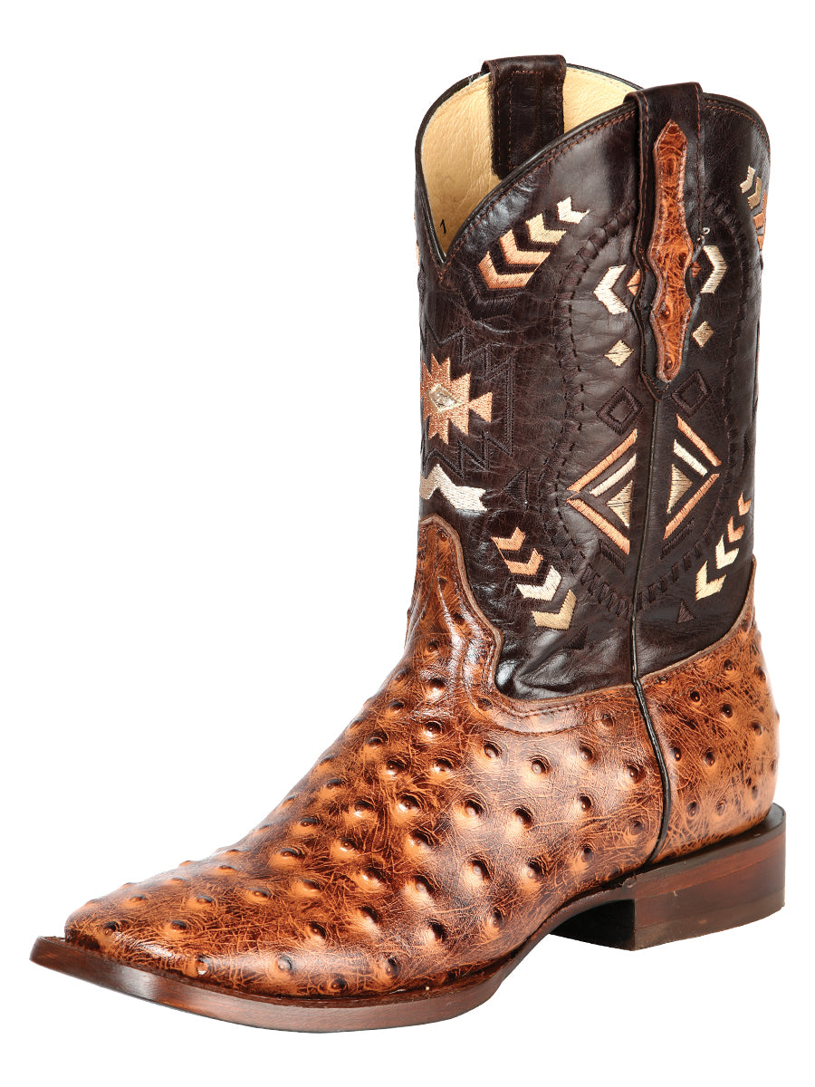 The General Rodeo Boot - Printed Ostrich Shedron 51239