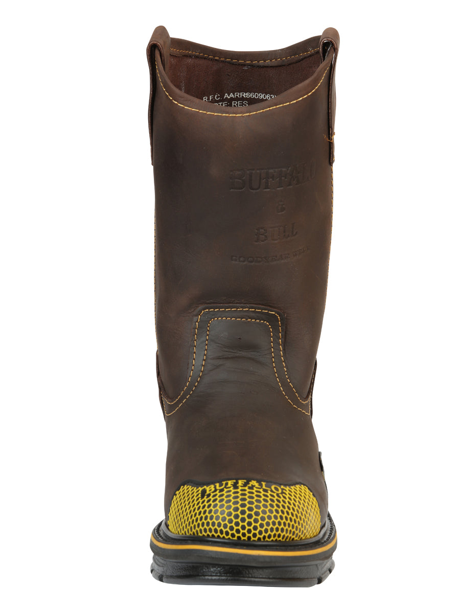 Buffalo &amp; Bull Men's Work Boots - Brown/Yellow 123031