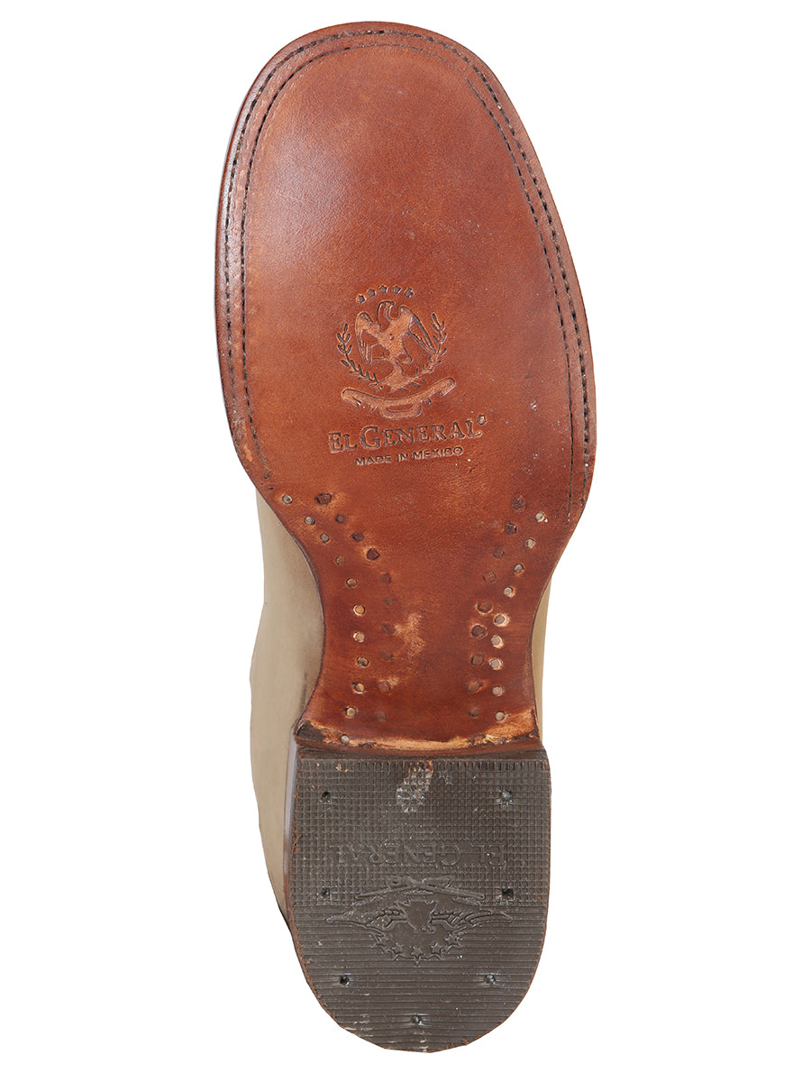 The General Square Toe Ankle Boot - Nubuck Sand 126191