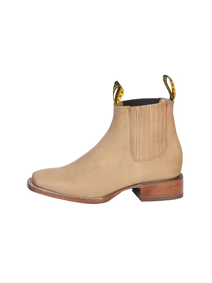 El General Square Toe Ankle Boot - Light Brown Nubuck 126200