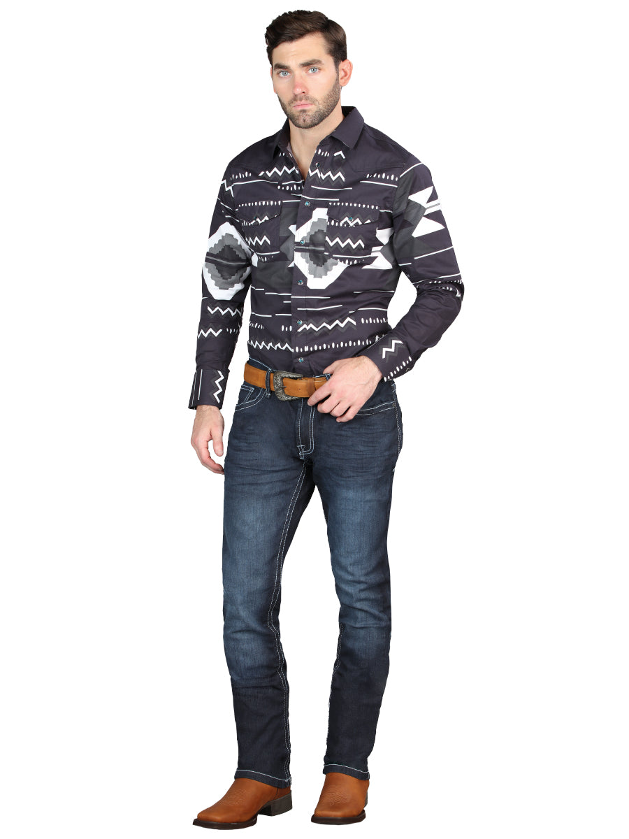 El Norteño Skinny Stretch Denim Pants in Dark Blue 126635