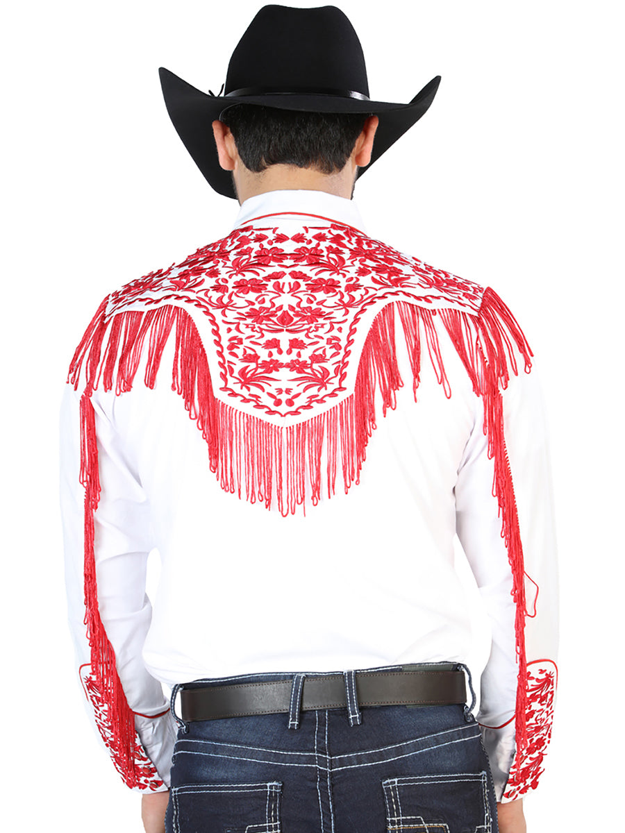 El Señor de los Cielos Embroidered Shirt White/Red 126708