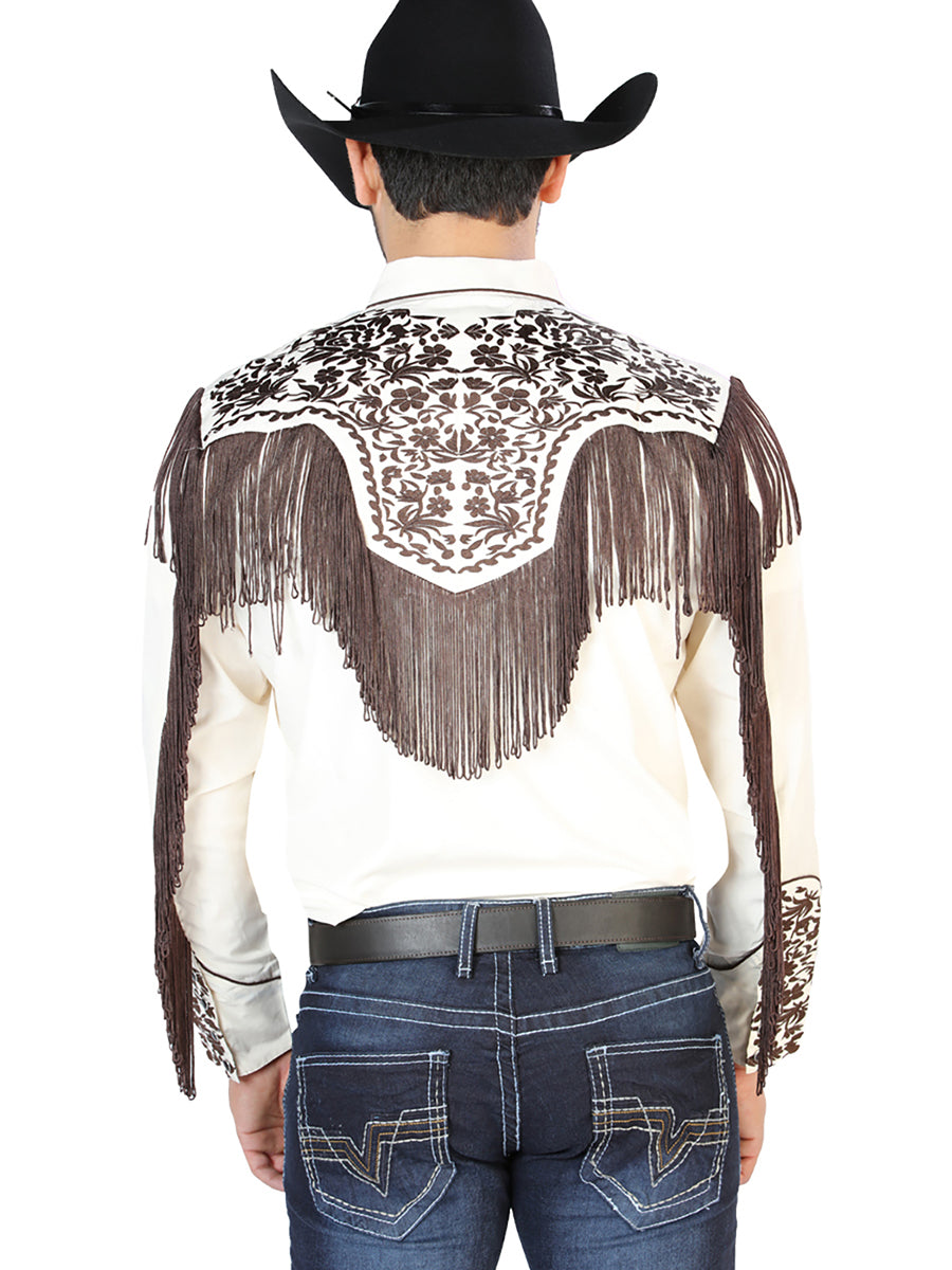 The Lord of the Heavens Embroidery Shirt Beige/Brown 126710