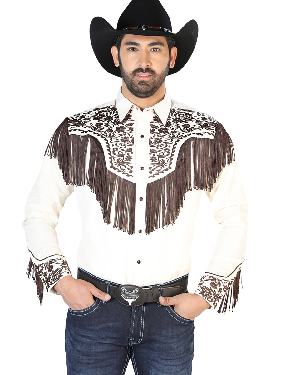 The Lord of the Heavens Embroidery Shirt Beige/Brown 126710