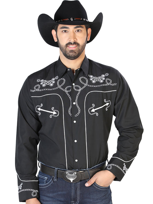 The Lord of the Heavens Embroidered Shirt Black/White 126717