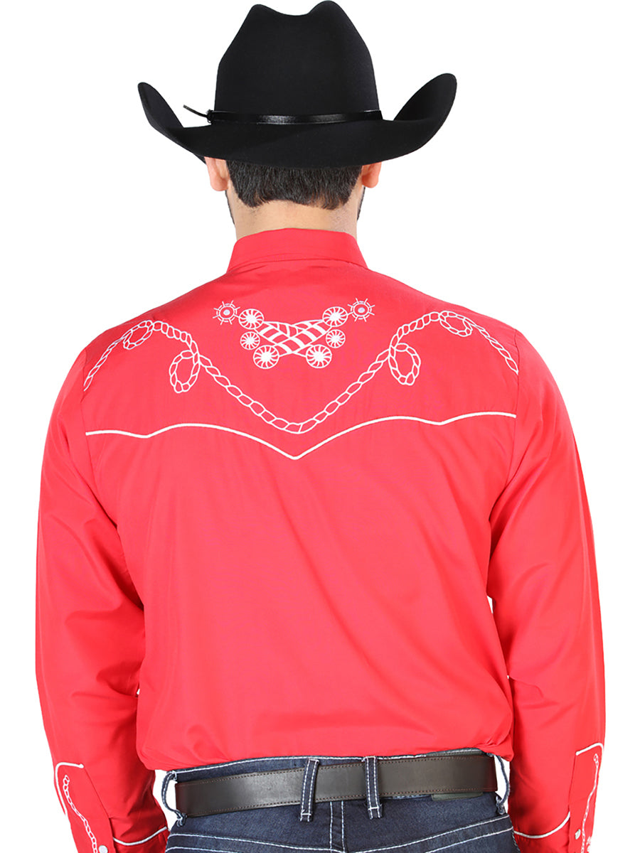 The Lord of the Heavens Embroidered Shirt Red/White 126719