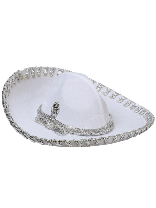 Kids
 Mexican Charro Hat, Velvet, White/Silver, 600320