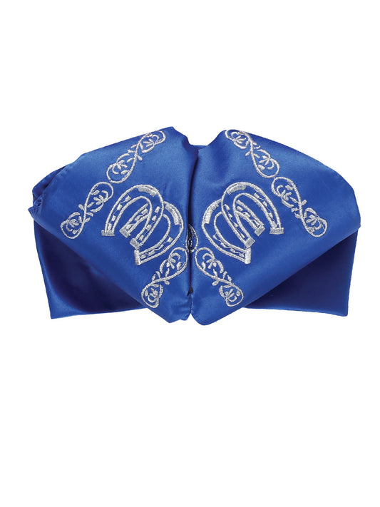 Adult
 Mexican Charro Bow Tie 100% Polyester Royal Blue/Silver 601600