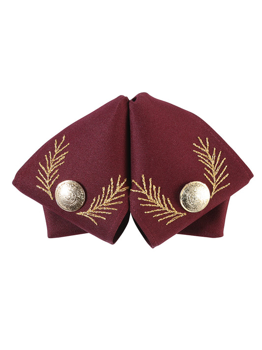 Adult
 Mexican Charro Bow Tie 100% Polyester Wine/Gold 601784