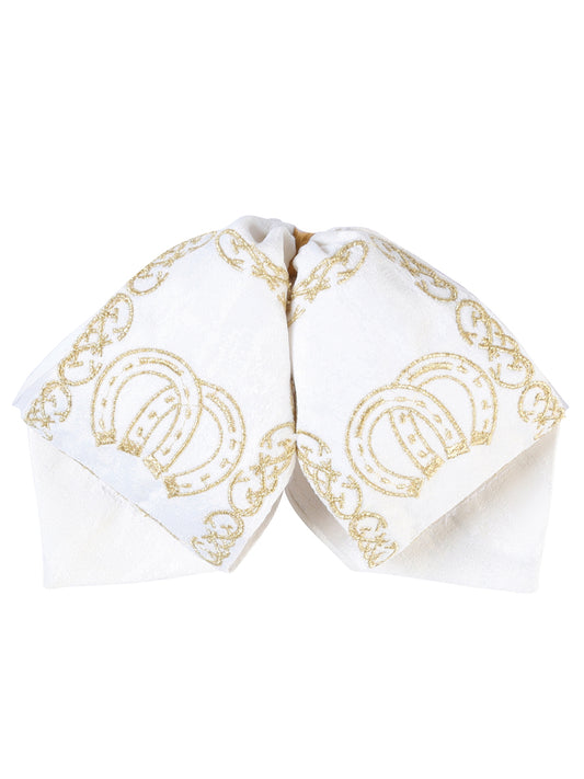 Kids
 Mexican Charro Bow Tie 100% Polyester Ivory/Gold 601812