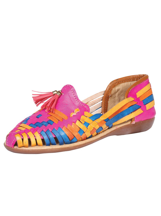 Mexican Artisanal Sandals Leather Multicolor 601949