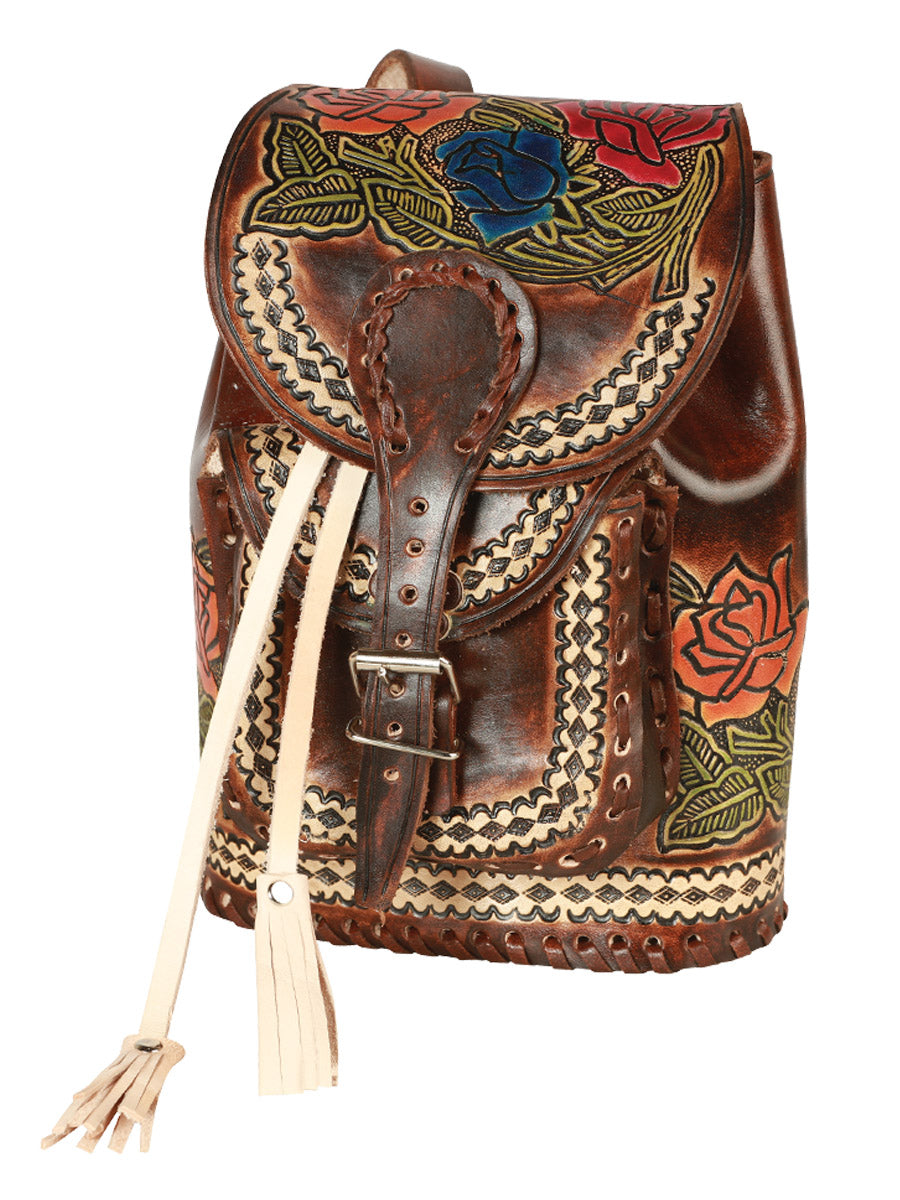 Artisan Handbag, Leather, Brown/Multicolor, 603682