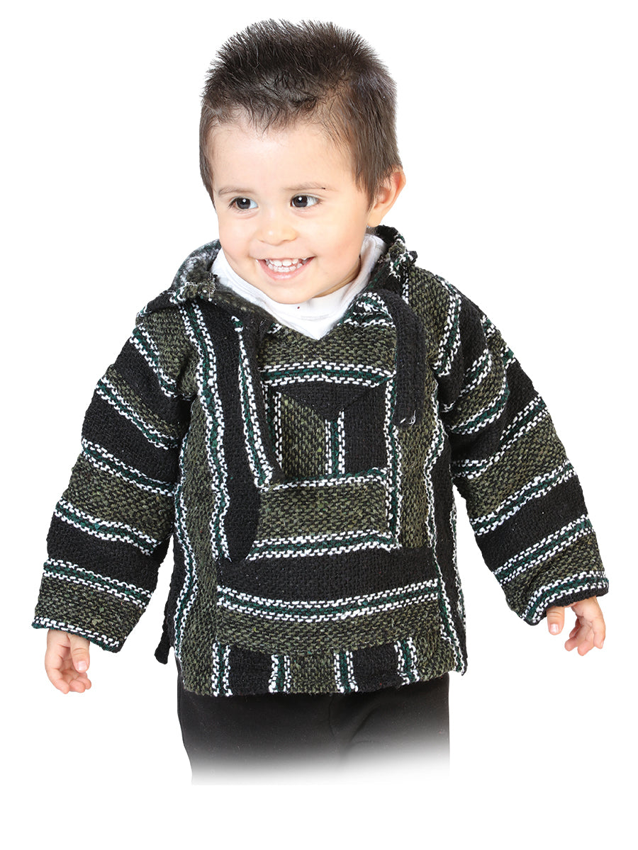 Artisanal Jerga Sweatshirt 100% Acrylan Black/Green 603854