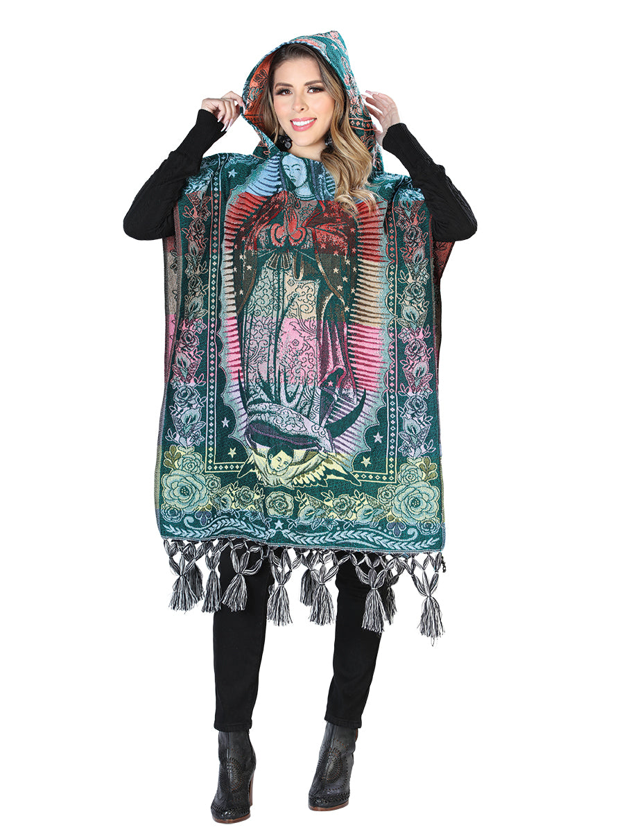 Mexican Artisan Poncho 100% Acrylic Multicolor 603880