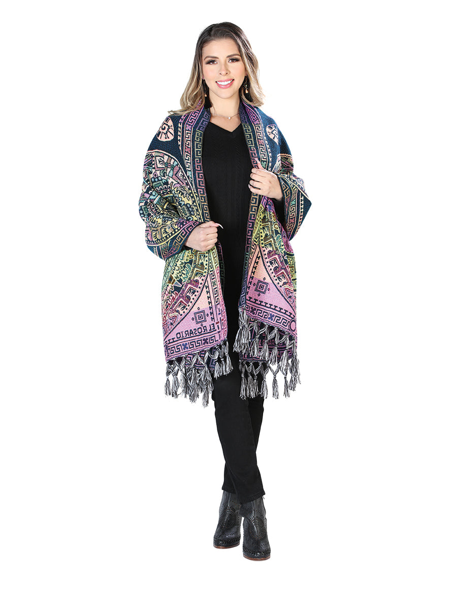 Mexican Artisan Shawl 100% Acrylic Yellow 603890