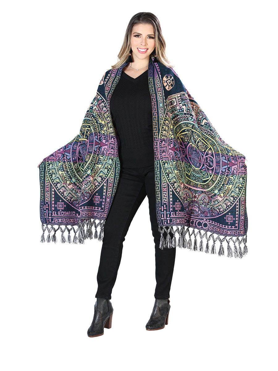 Mexican Artisan Shawl 100% Acrylic Yellow 603890