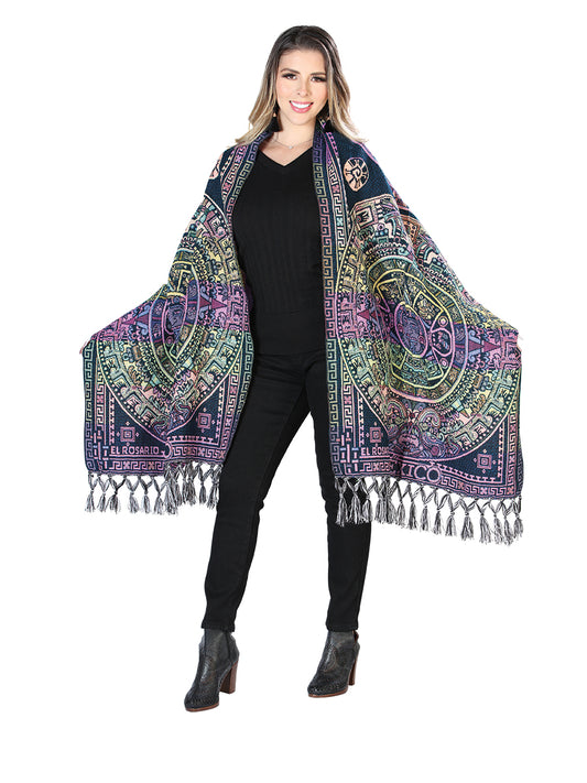 Mexican Artisan Shawl 100% Acrylic Yellow 603890