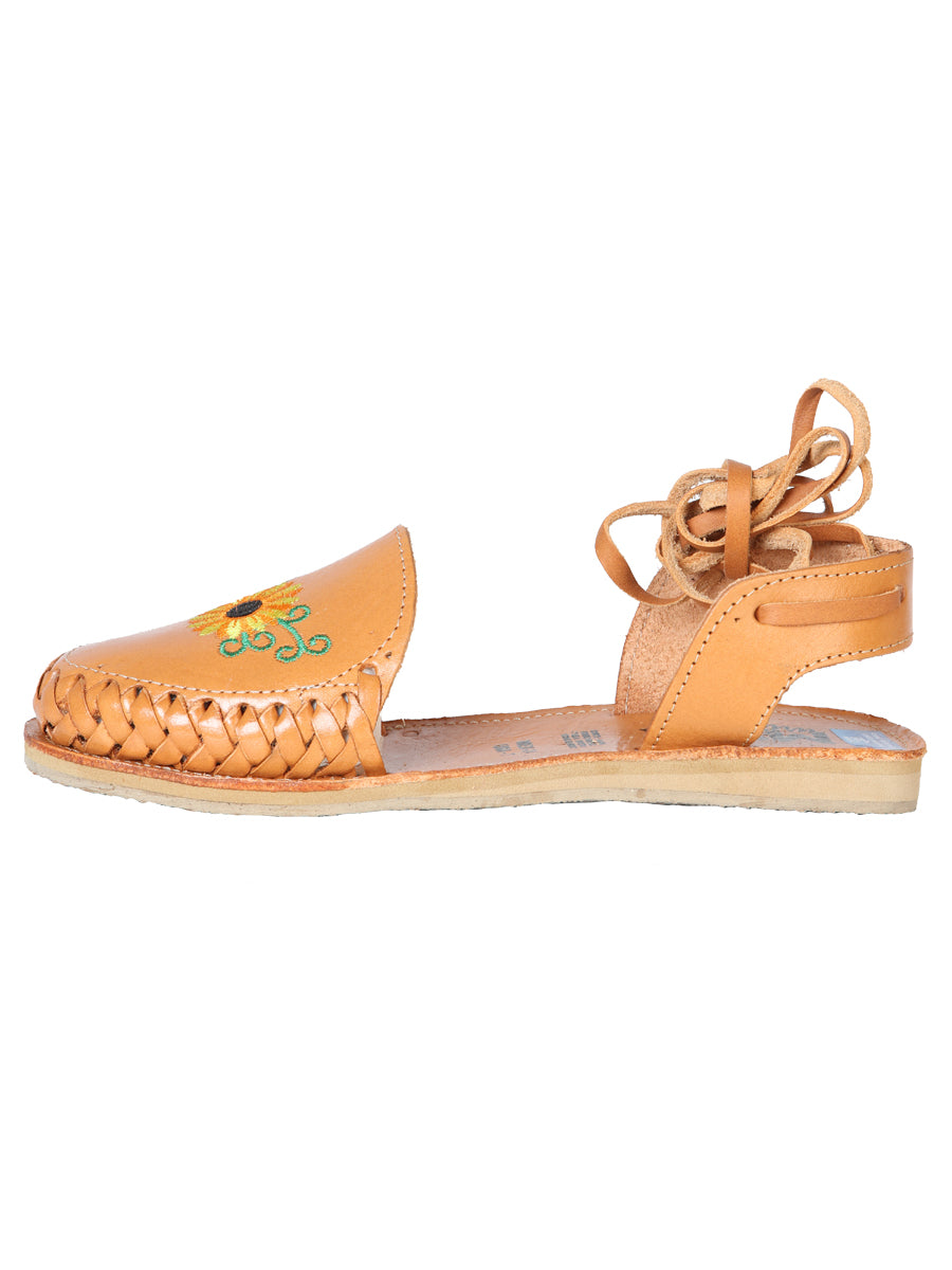 Mexican Artisan Sandals, Leather, Tan, 603920