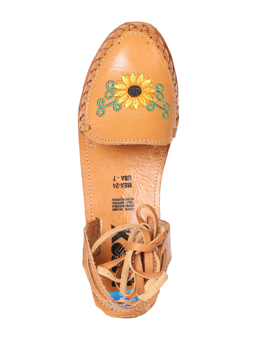 Mexican Artisan Sandals, Leather, Tan, 603920