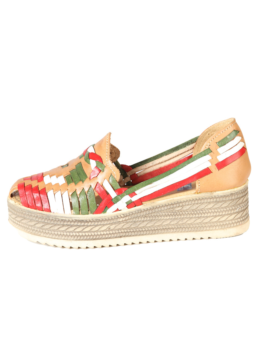Mexican Artisan Sandals, Leather, Tricolor, 603942