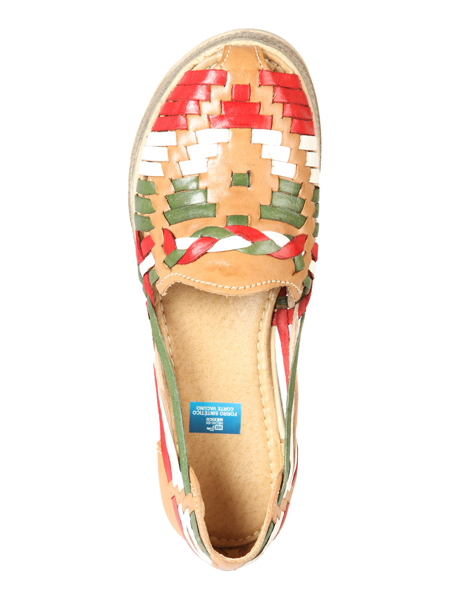 Mexican Artisan Sandals, Leather, Tricolor, 603942