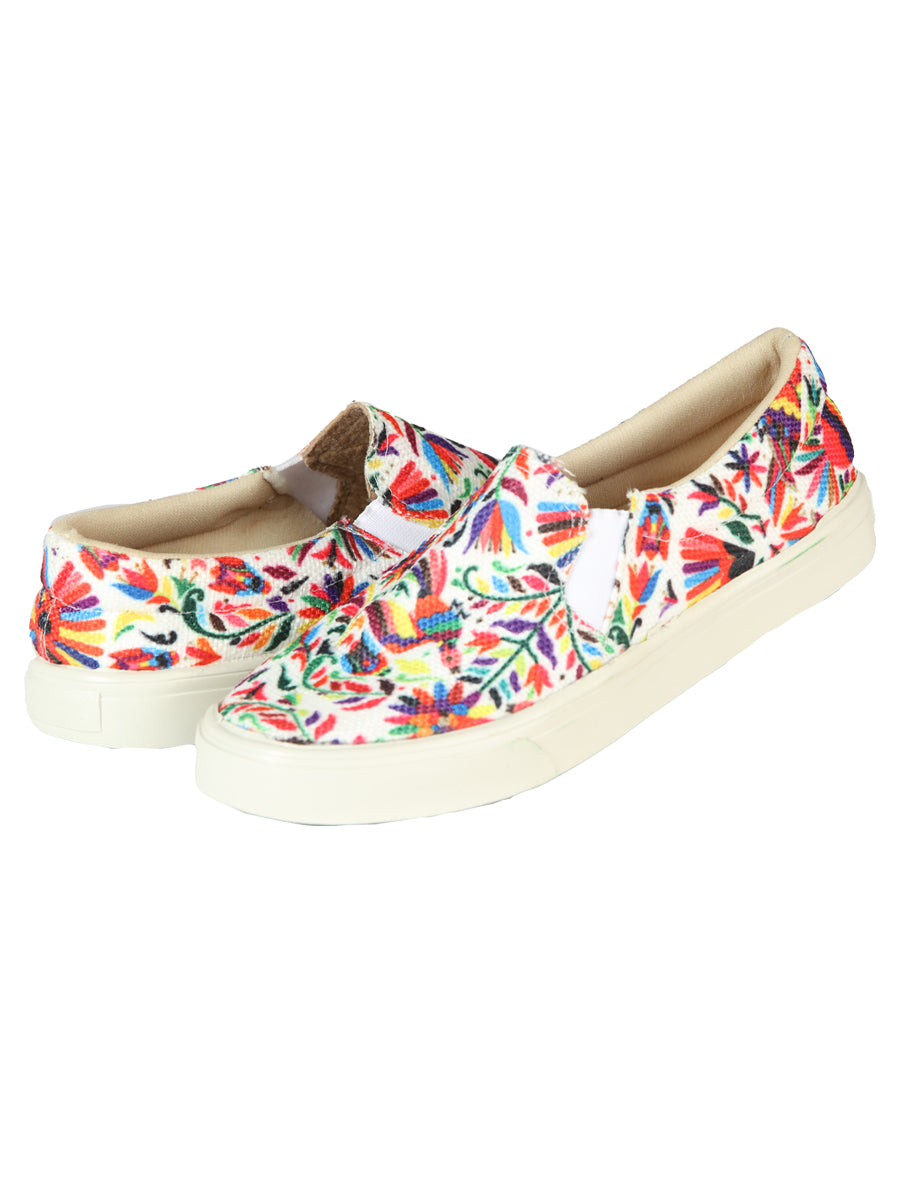 Mexican Artisanal Yute Tennis Shoes, 50% Cotton, 50% Polyester, White, 603956