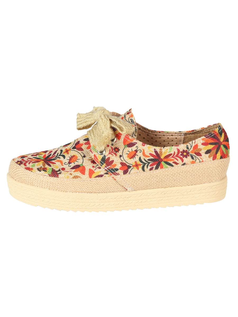 Mexican Artisanal Yute Tennis Shoes, 50% Cotton, 50% Polyester, Multicolor, 603959