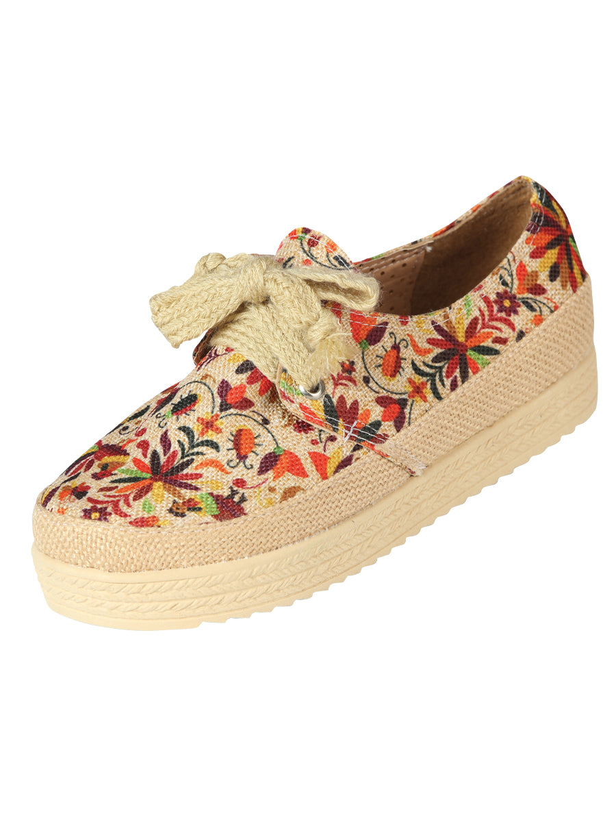 Mexican Artisanal Yute Tennis Shoes, 50% Cotton, 50% Polyester, Multicolor, 603959