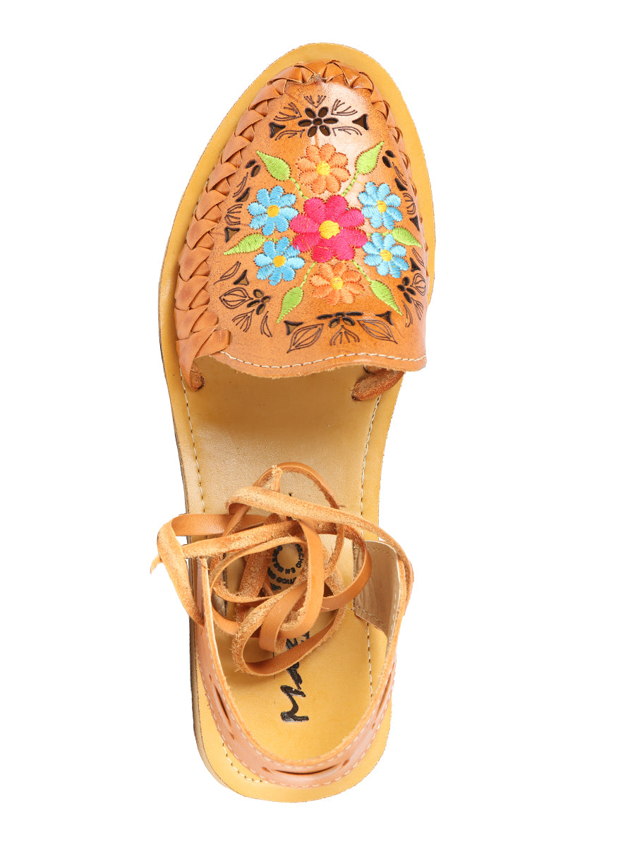 Mexican Artisan Leather Sandals, Honey Color, 604020