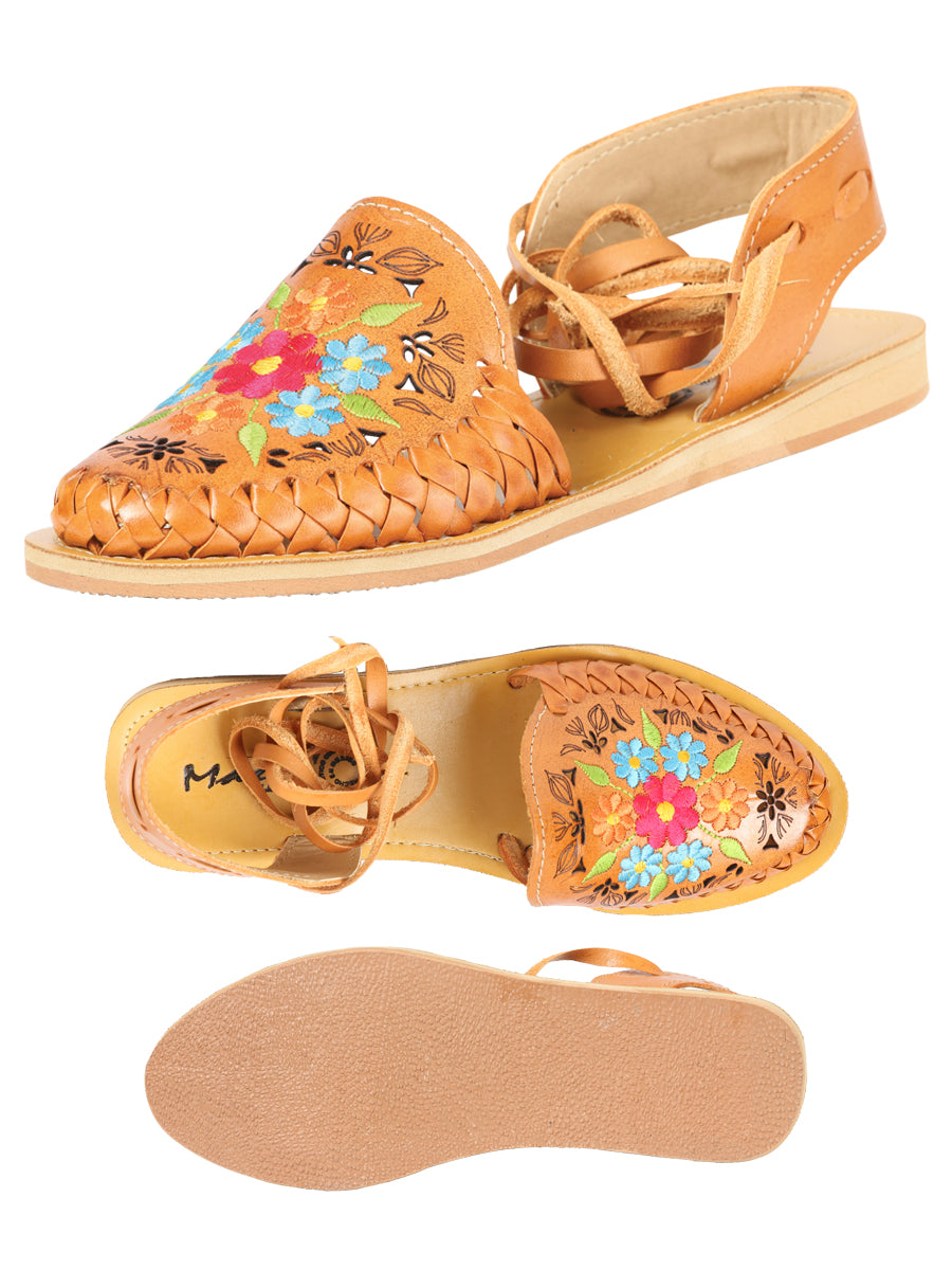 Mexican Artisan Leather Sandals, Honey Color, 604020